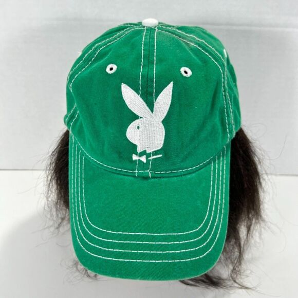 Vintage Women's Playboy H3 Sport Gear Hat Adjustable Green Embroidered w/ Clover - Picture 1 of 9